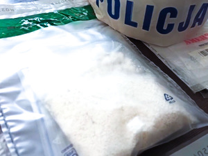 Zabezpieczone przez policjantów narkotyki w postaci amfetaminy