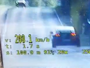 zdjęcie pomiaru prędkości z wideo rejestratora
