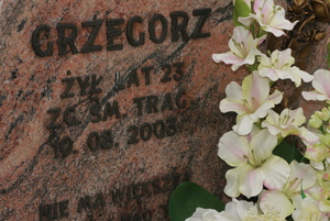 Płyta nagrobkowa sierżanta Grzegorza Załogi.