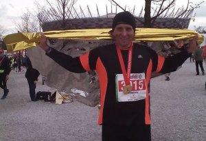 Asp.sztab. Arkadiusz Muras podczas maratonu