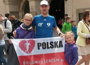 Zdj. prywatne z jednego z maratonów z udziałem policjanta