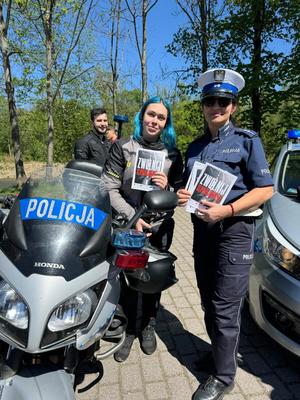 policjantka i motocyklistka