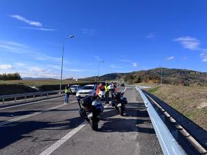 policjanci,motocykle i GDDKiA