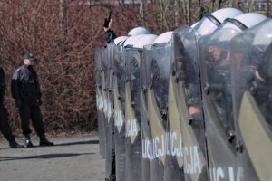 Ćwiczenia Policji Konnej i mundurowych z katowickiego oddziału prewencji